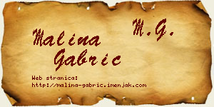 Malina Gabrić vizit kartica